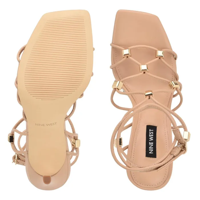 Tenor Ankle Wrap Heeled Sandals Warm Blush Women Nine West Dress