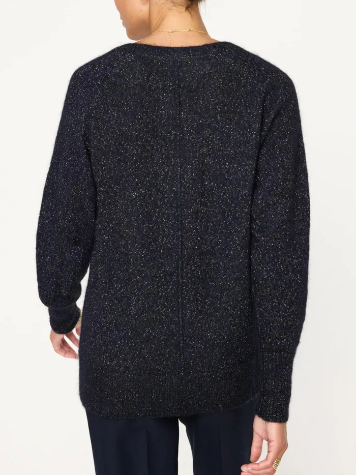 The Allery VNeck Sweater Baltic Metallic Women Brochu Walker Sweaters