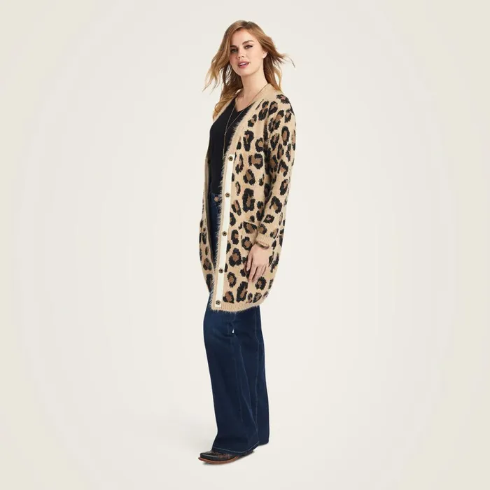 The Cat039s Meow Sweater Leopard Women Ariat Sweaters and Cardigans