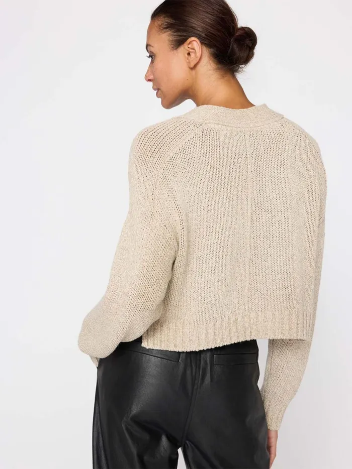 The Cropped Cardigan Ecru Multi Women Brochu Walker Cardigans