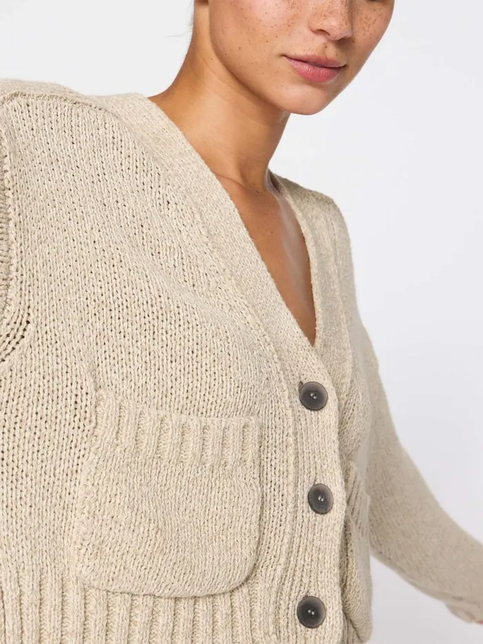 The Cropped Cardigan Ecru Multi Women Brochu Walker Cardigans