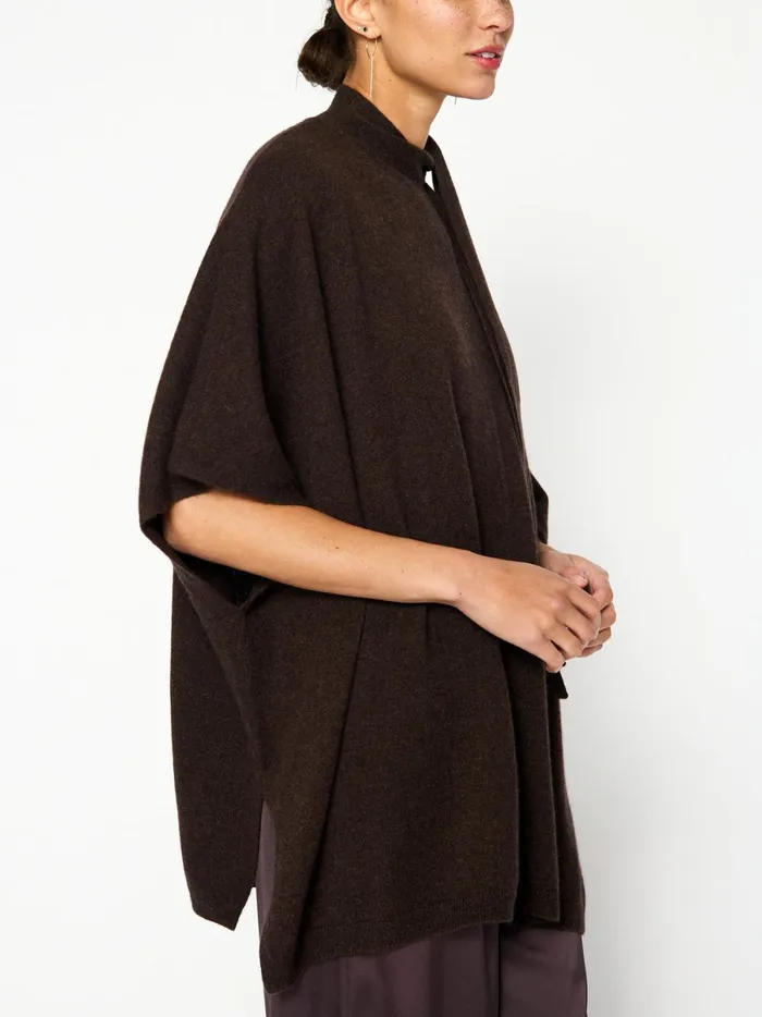 The Dalian Cashmere Poncho Carob Melange Women Brochu Walker Loungewear