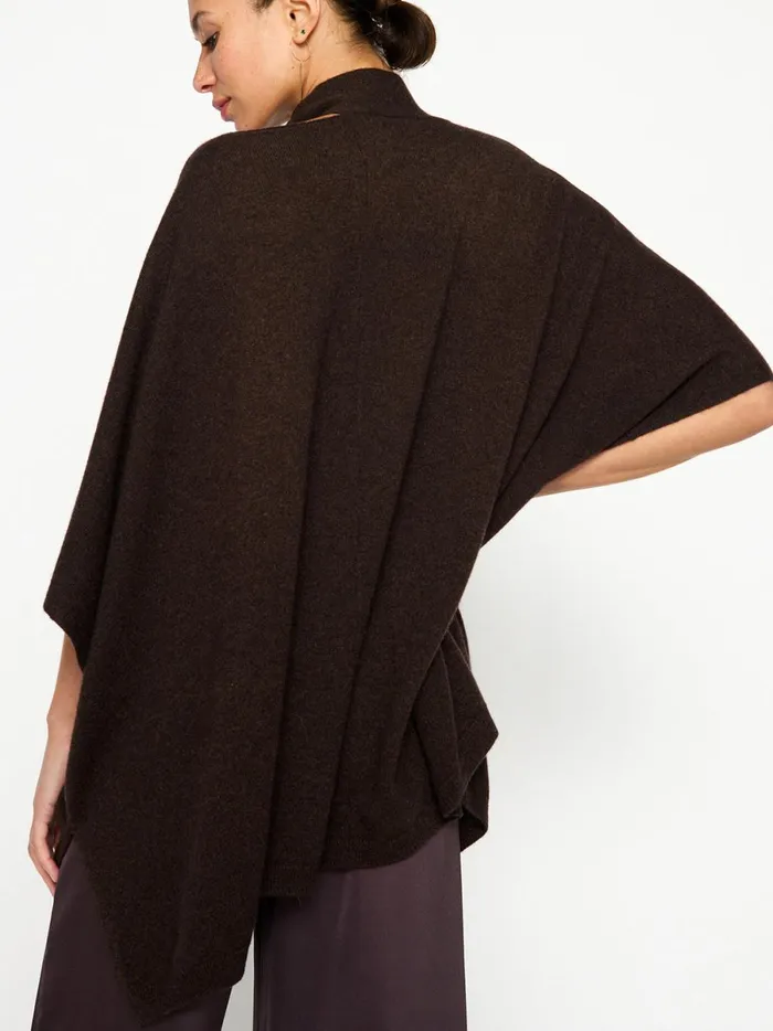 The Dalian Cashmere Poncho Carob Melange Women Brochu Walker Loungewear