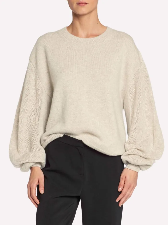 The Desy Crew Almond Melange Women Brochu Walker Sweaters