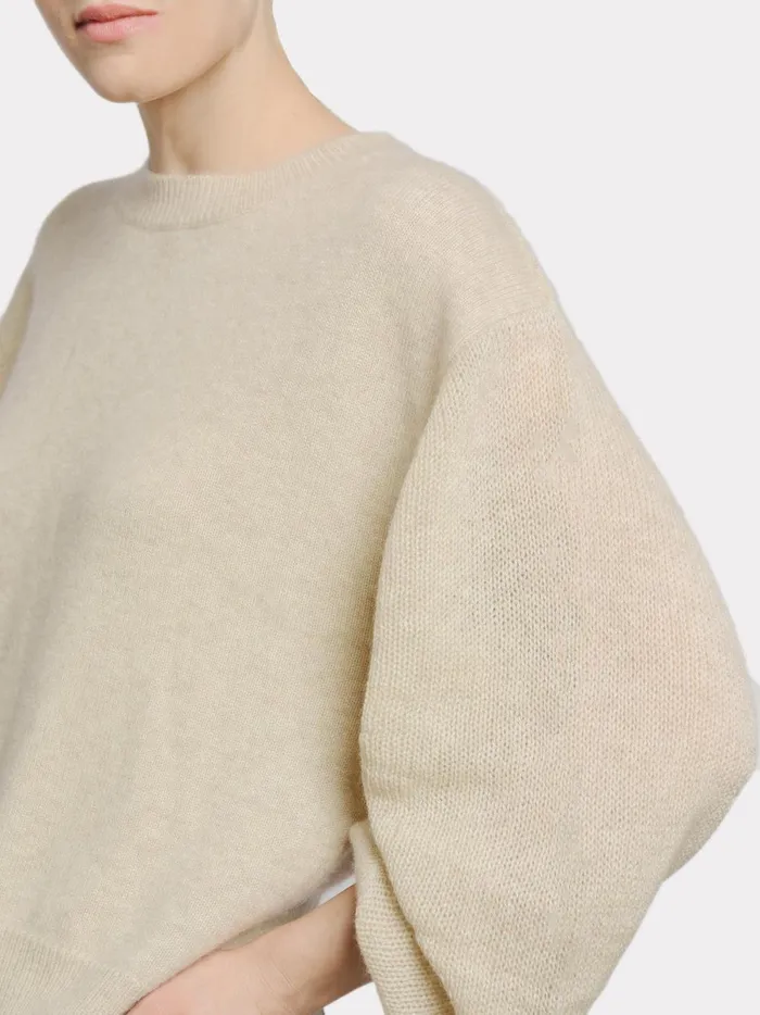 The Desy Crew Almond Melange Women Brochu Walker Sweaters
