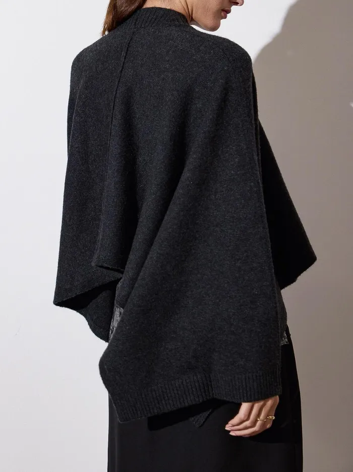 The Estara Wrap Graphite Mlange Women Brochu Walker Sweaters