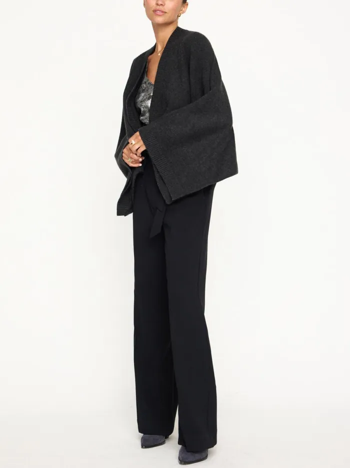 The Estara Wrap Graphite Mlange Women Brochu Walker Sweaters