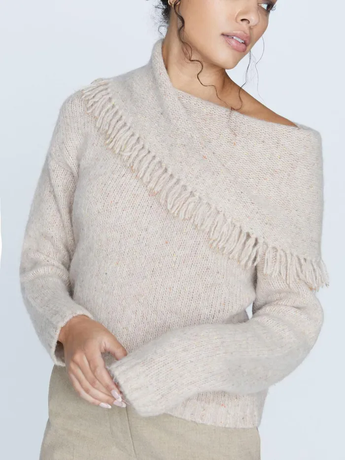 The Lewes Fringe Off Shoulder Dulce Multi Women Brochu Walker Sweaters