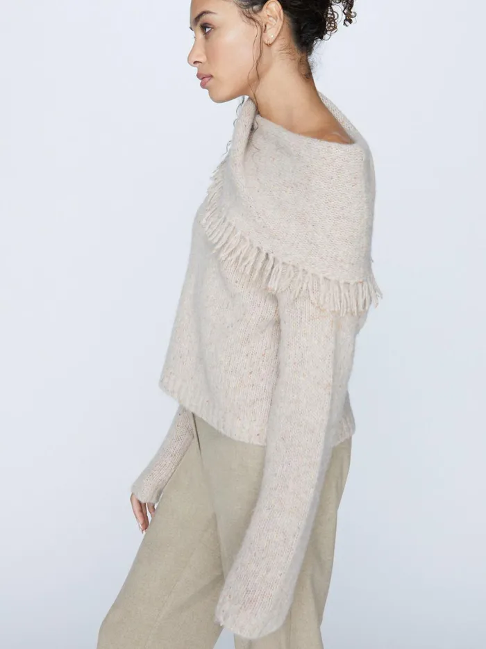 The Lewes Fringe Off Shoulder Dulce Multi Women Brochu Walker Sweaters