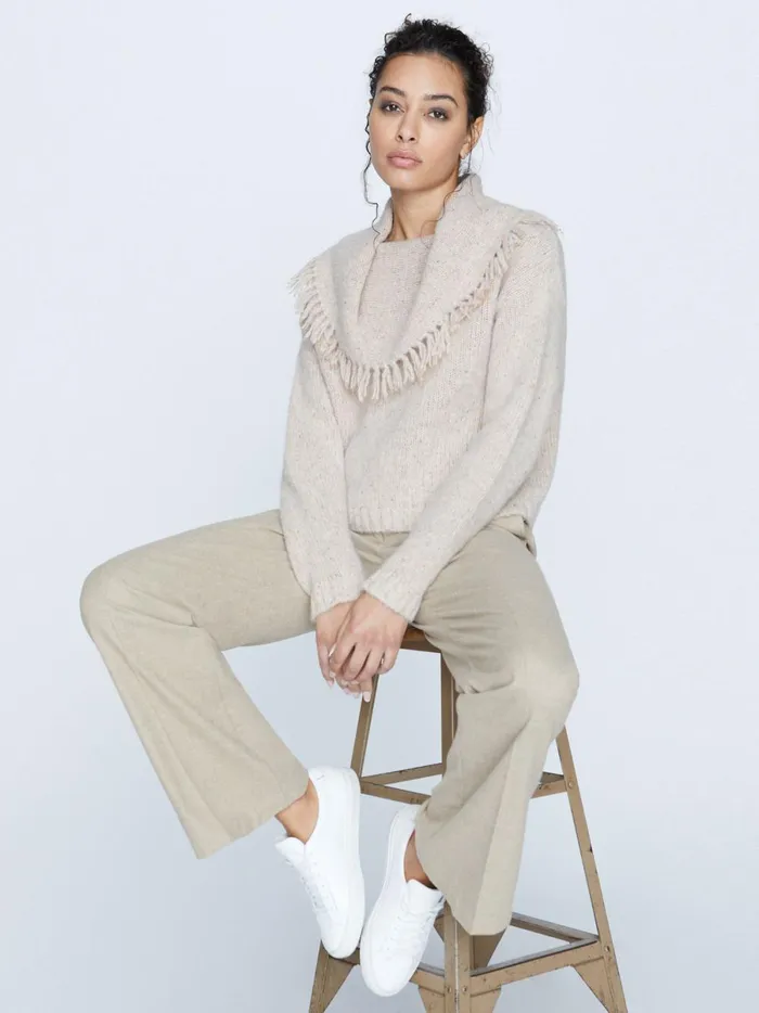The Lewes Fringe Off Shoulder Dulce Multi Women Brochu Walker Sweaters