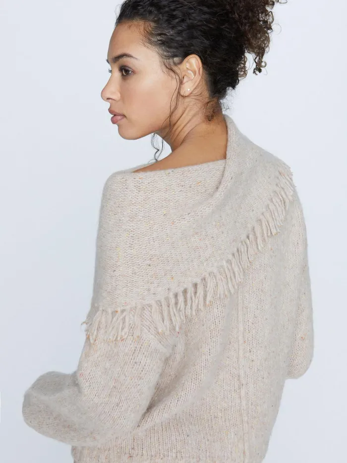 The Lewes Fringe Off Shoulder Dulce Multi Women Brochu Walker Sweaters