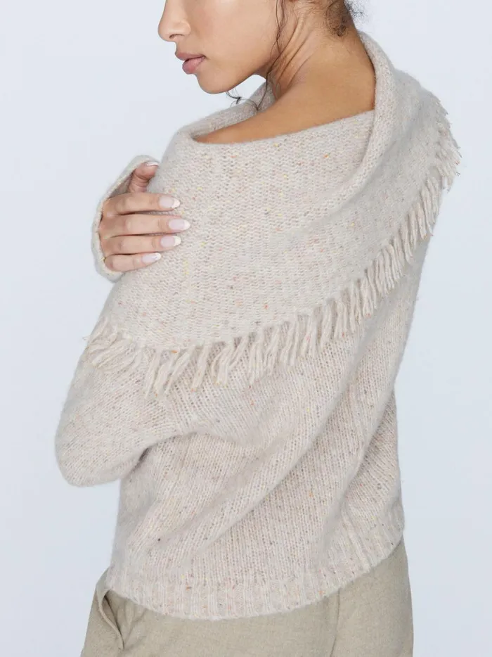 The Lewes Fringe Off Shoulder Dulce Multi Women Brochu Walker Sweaters