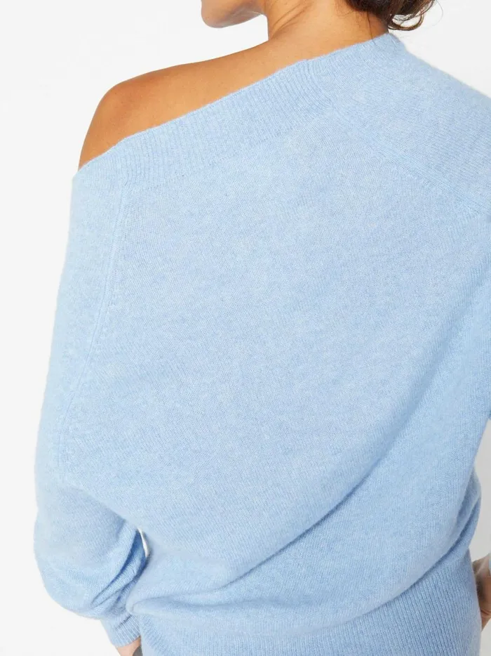 The Lori Off Shoulder Air Blue Melange Women Brochu Walker Sweaters