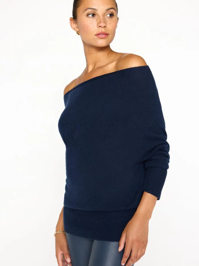 The Lori Off Shoulder Baltic Navy Women Brochu Walker Sweaters