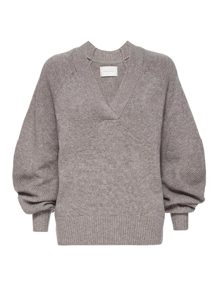 The Malia Pullover Sweater Otter Melange Women Brochu Walker Sweaters