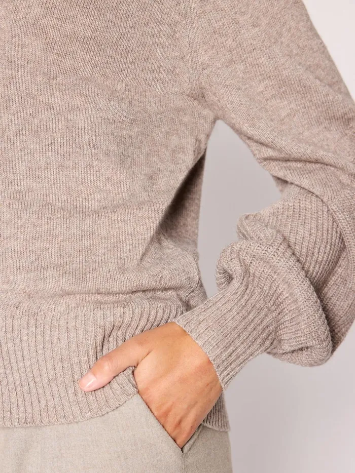 The Malia Pullover Sweater Otter Melange Women Brochu Walker Sweaters
