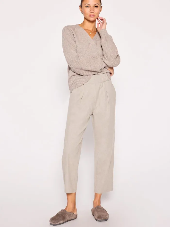 The Malia Pullover Sweater Otter Melange Women Brochu Walker Sweaters