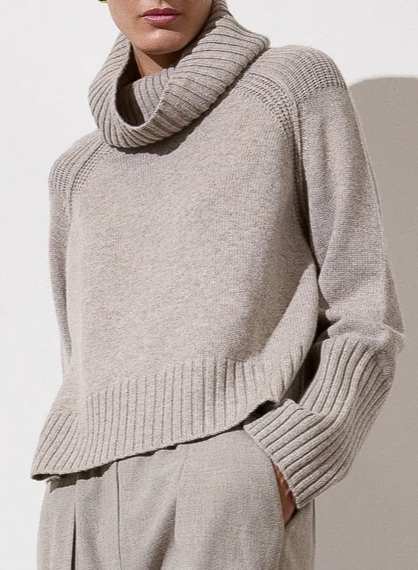 The Orion Turtleneck Sweater Light Chia Mlange Women Brochu Walker Sweaters