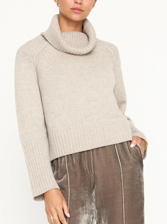 The Orion Turtleneck Sweater Light Chia Mlange Women Brochu Walker Sweaters