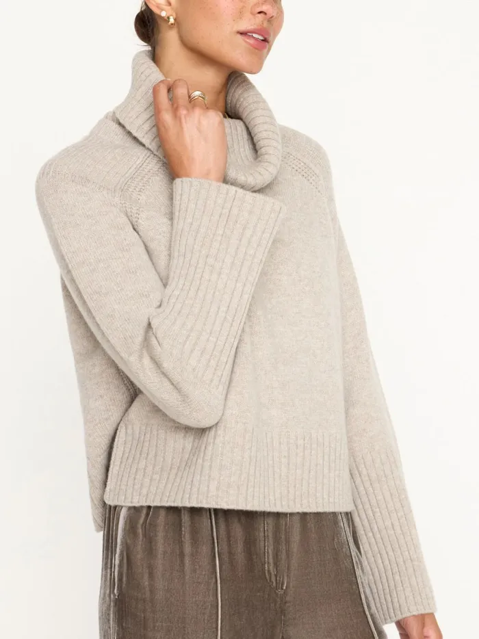 The Orion Turtleneck Sweater Light Chia Mlange Women Brochu Walker Sweaters