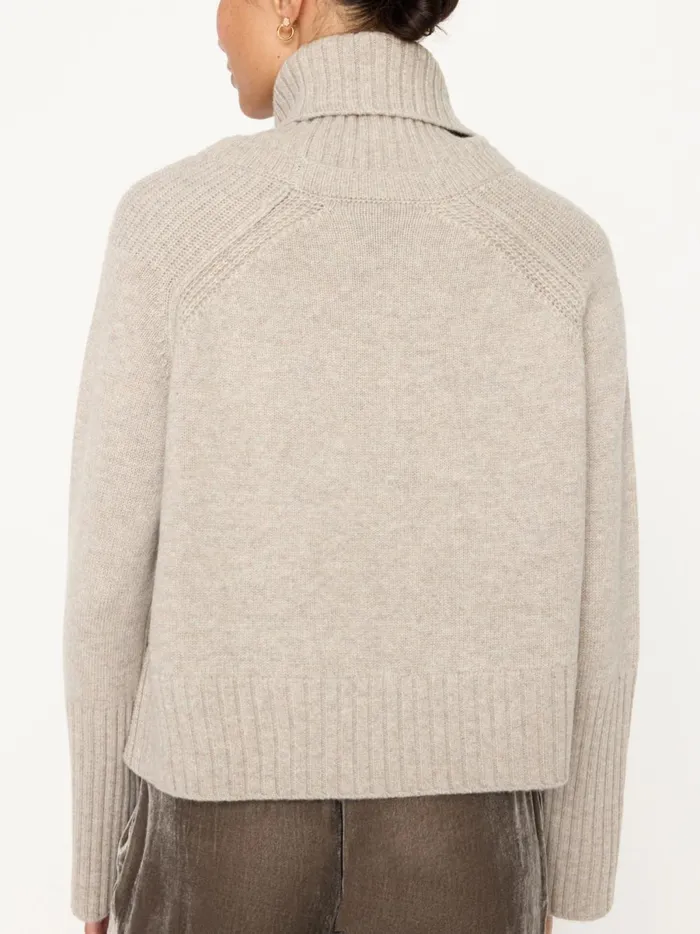 The Orion Turtleneck Sweater Light Chia Mlange Women Brochu Walker Sweaters