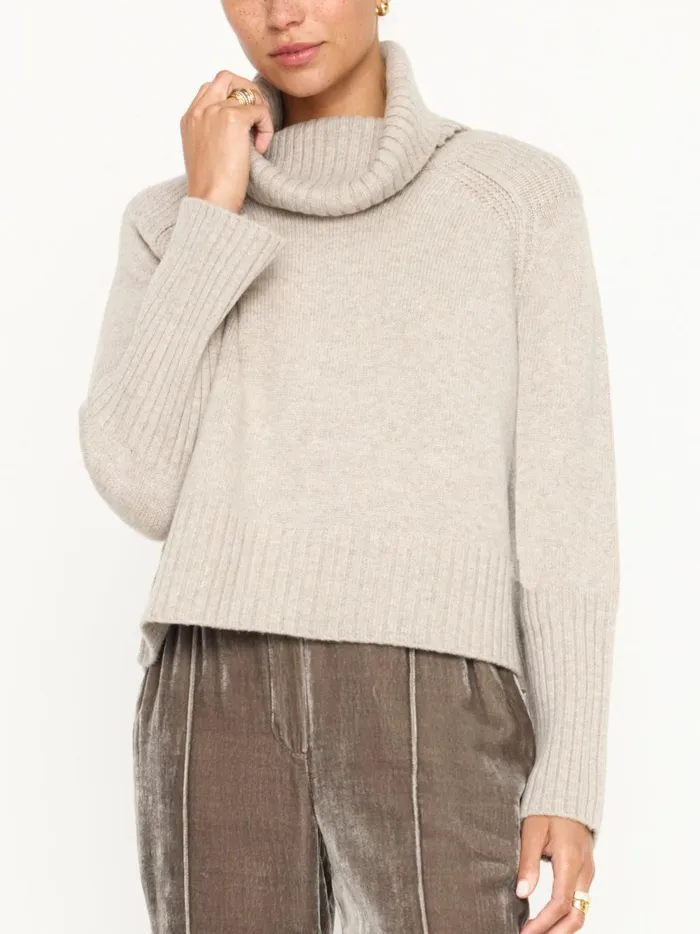 The Orion Turtleneck Sweater Light Chia Mlange Women Brochu Walker Sweaters