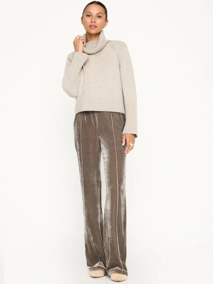 The Orion Turtleneck Sweater Light Chia Mlange Women Brochu Walker Sweaters