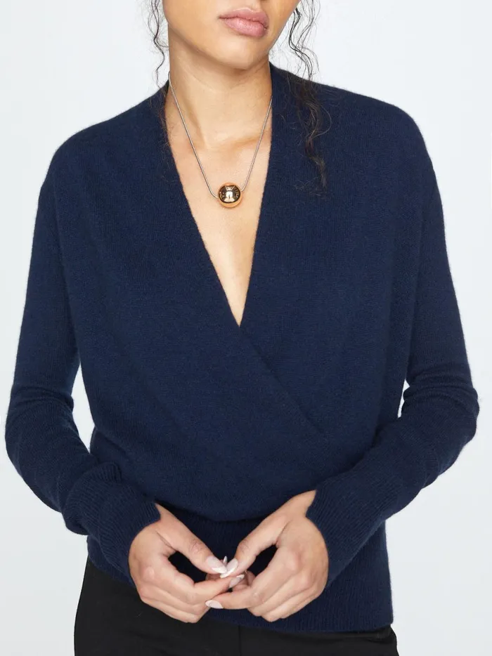 The Phinneas Wrap Baltic Navy Women Brochu Walker 100 Cashmere
