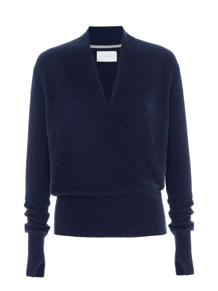 The Phinneas Wrap Baltic Navy Women Brochu Walker 100 Cashmere