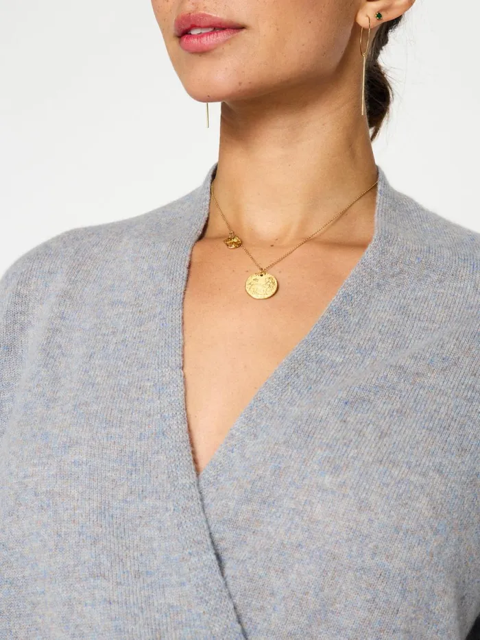 The Phinneas Wrap Isla Blue Mlange Women Brochu Walker Sweaters