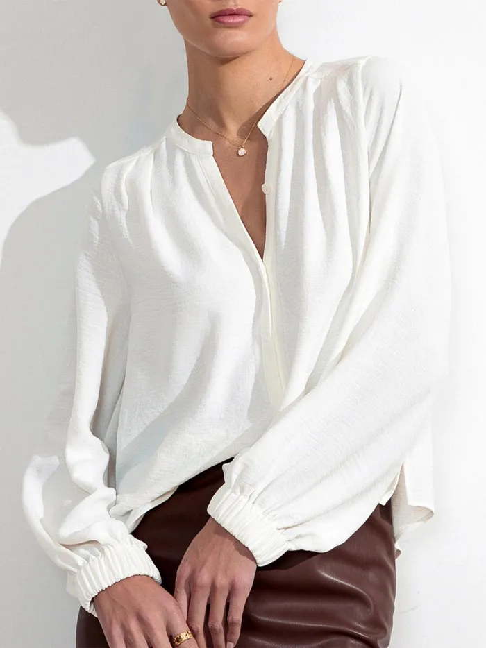 The Phoebe Blouse Salt White Women Brochu Walker Tops