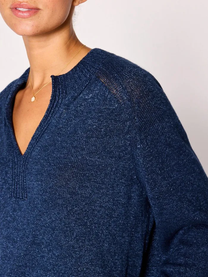 The Riley Sweater Indigo Marl Women Brochu Walker Sweaters