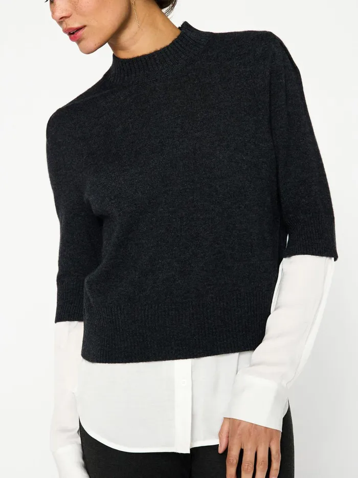 The Stella Looker Dk Charcoal W White Women Brochu Walker Looker Sweaters
