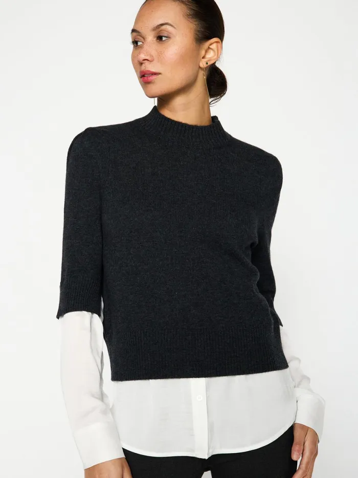 The Stella Looker Dk Charcoal W White Women Brochu Walker Looker Sweaters
