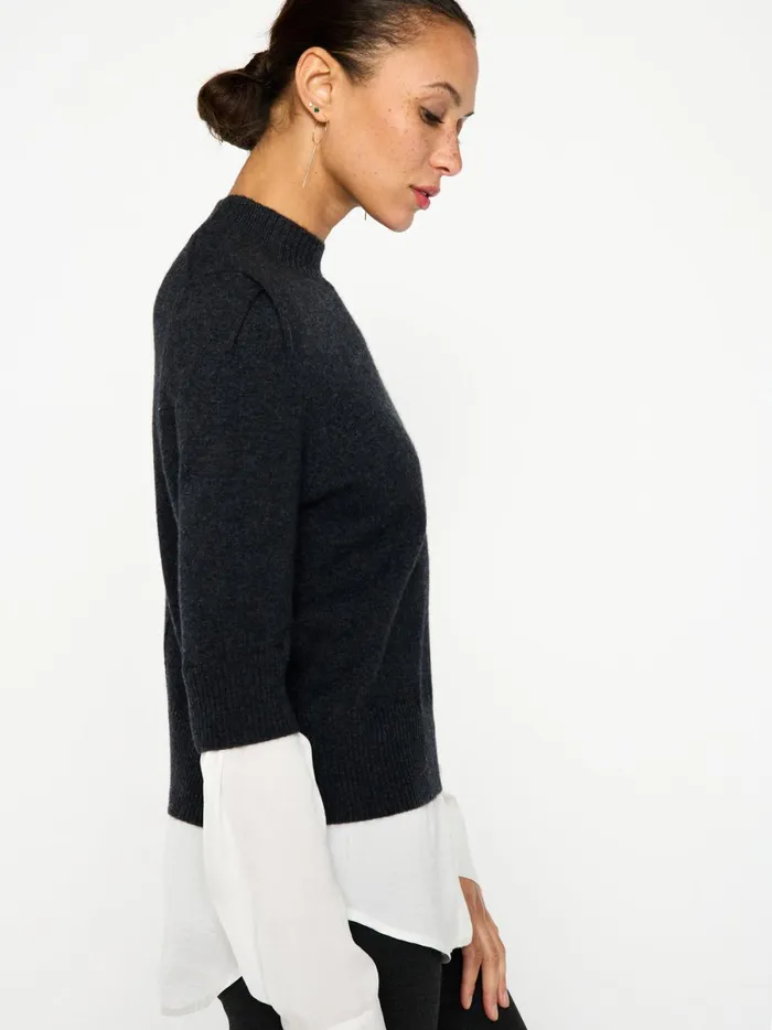 The Stella Looker Dk Charcoal W White Women Brochu Walker Looker Sweaters