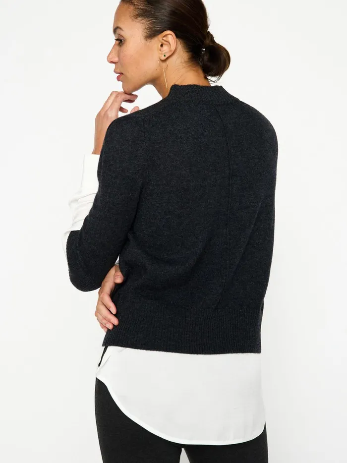 The Stella Looker Dk Charcoal W White Women Brochu Walker Looker Sweaters