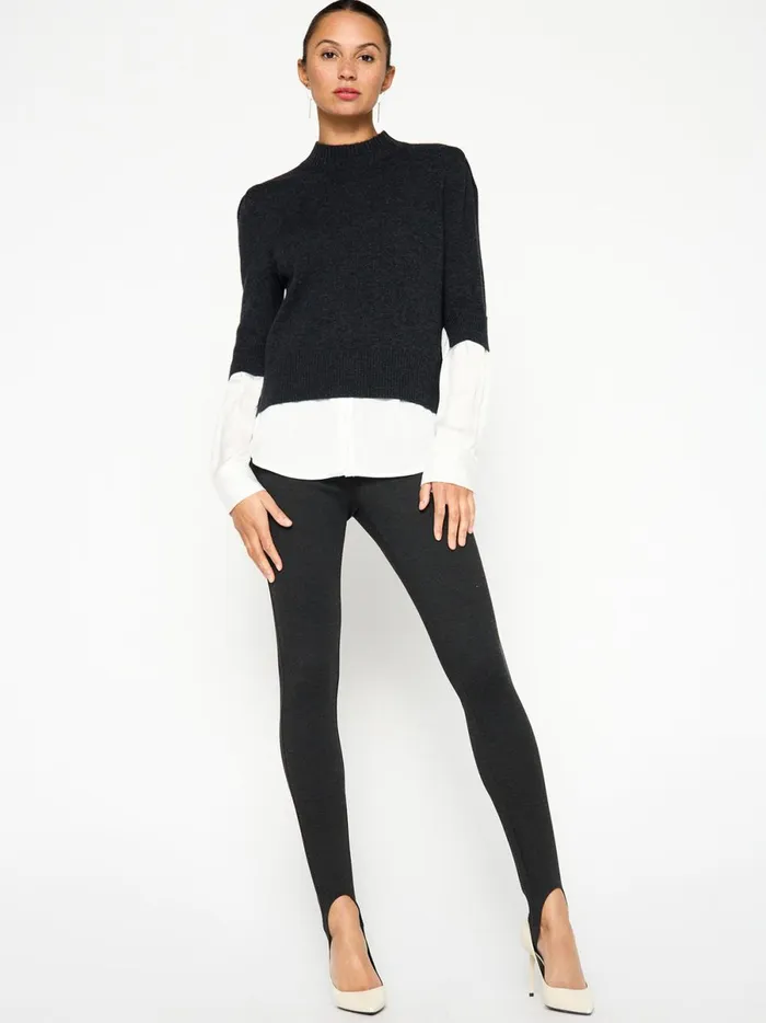 The Stella Looker Dk Charcoal W White Women Brochu Walker Looker Sweaters