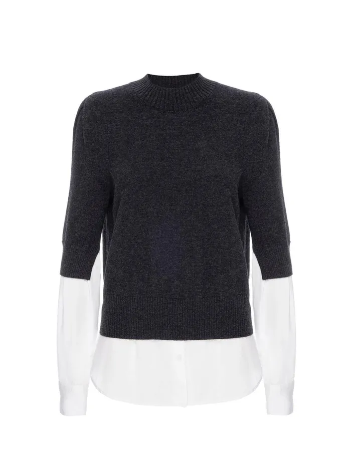 The Stella Looker Dk Charcoal W White Women Brochu Walker Looker Sweaters