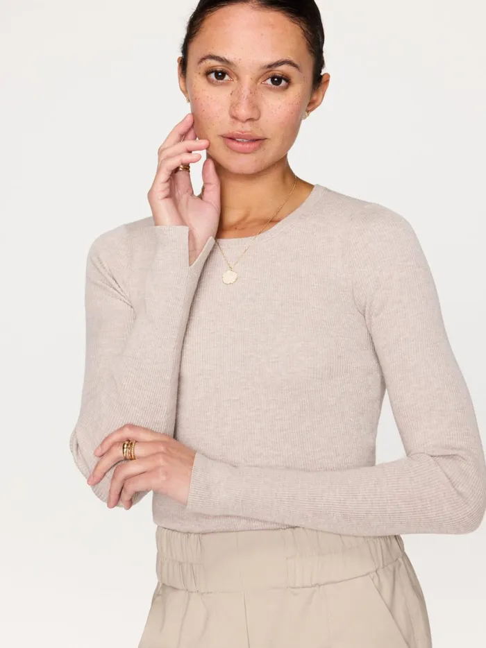 The Tamsin Bodysuit Light Chia Mlange Women Brochu Walker Tops