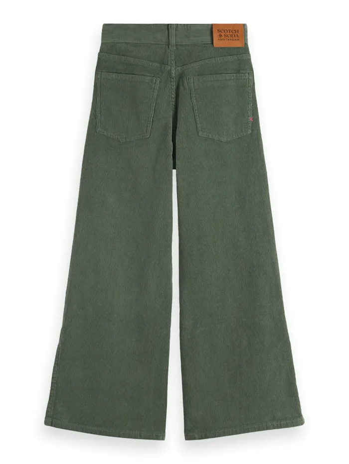 THE WAVE WIDE LEG JEANS 8211 CORDUROY Pine Green Kids Scotch and Soda Pants