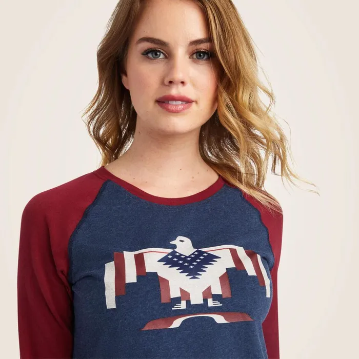 Thunderbird Chimayo Navy Heatherrubiyat Women Ariat TShirts and Tops