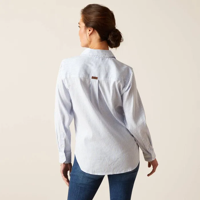 Tiburon Shirt Blue Stripe Women Ariat TShirts and Tops