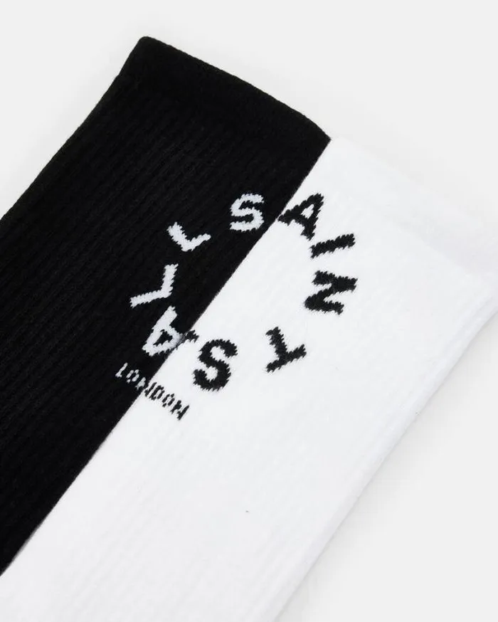 Tierra Logo Socks 2 Pack Whiteblack Men AllSaints Accessories