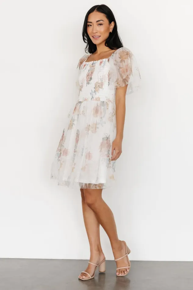 Tivoli Tulle Short Dress White Multi Women Baltic Born Short Dresses Tivoli Tulle Short Dress White Multi Women Baltic Born Short Dresses