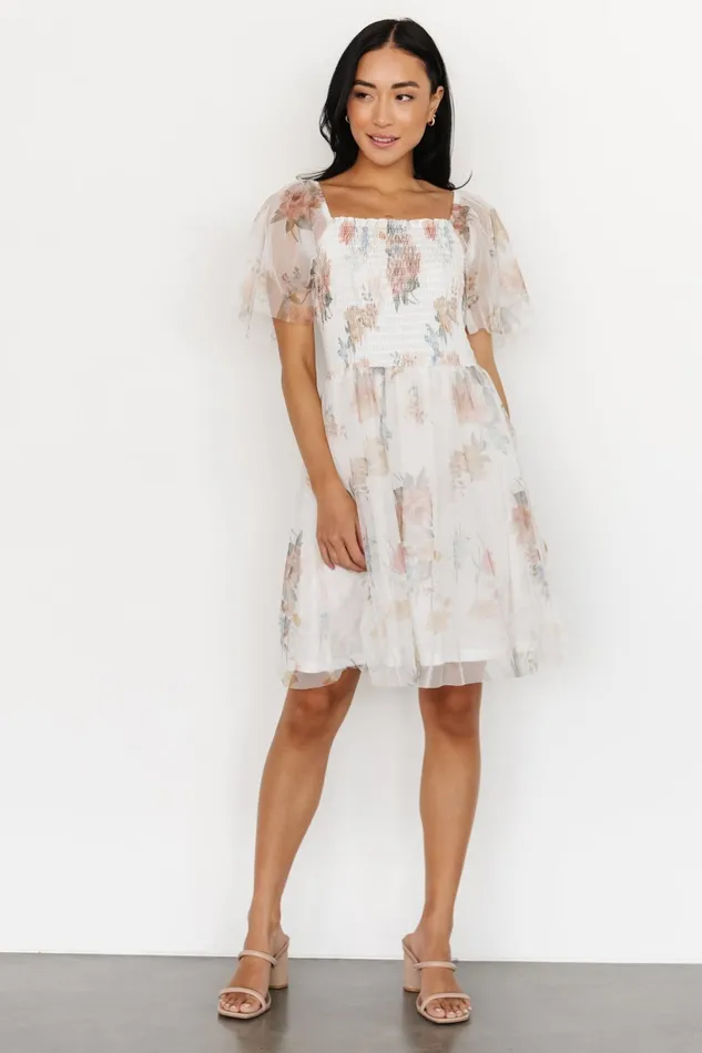 Tivoli Tulle Short Dress White Multi Women Baltic Born Short Dresses Tivoli Tulle Short Dress White Multi Women Baltic Born Short Dresses