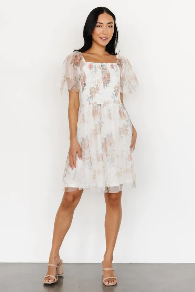 Tivoli Tulle Short Dress White Multi Women Baltic Born Short Dresses Tivoli Tulle Short Dress White Multi Women Baltic Born Short Dresses