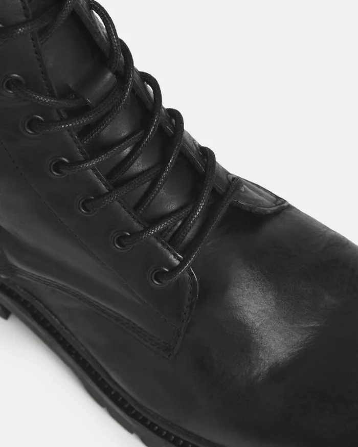 Tobias Leather Boots Black Men AllSaints Shoes and Boots