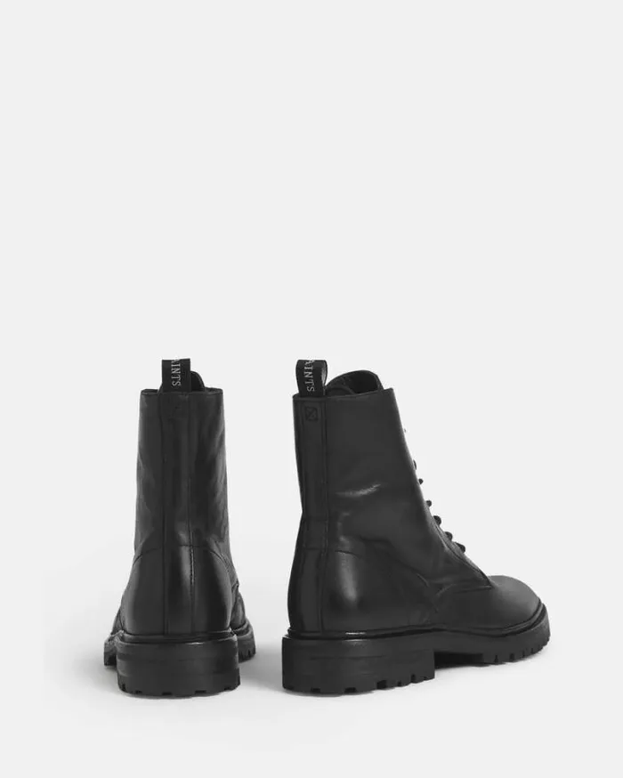 Tobias Leather Boots Black Men AllSaints Shoes and Boots