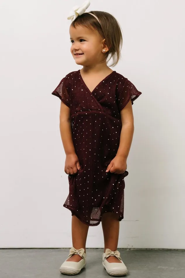 Toddler Grace Sparkle Gown Mulberry Women Baltic Born Flower Girl