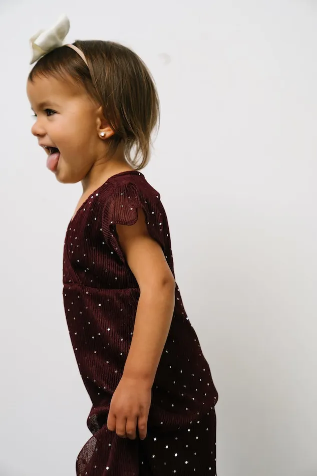 Toddler Grace Sparkle Gown Mulberry Women Baltic Born Flower Girl
